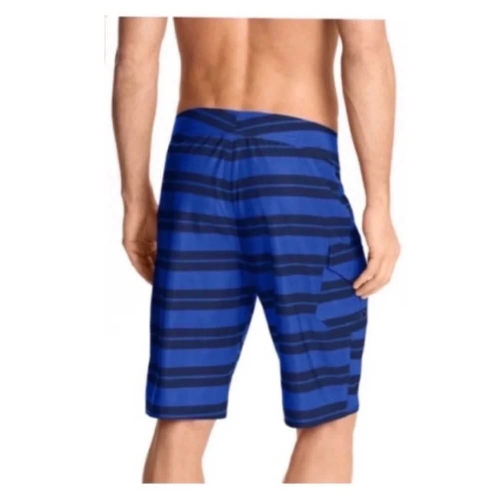 NORTH Face Melvich Stripe Swim Board Shorts UPF50 In Blue Size 30
